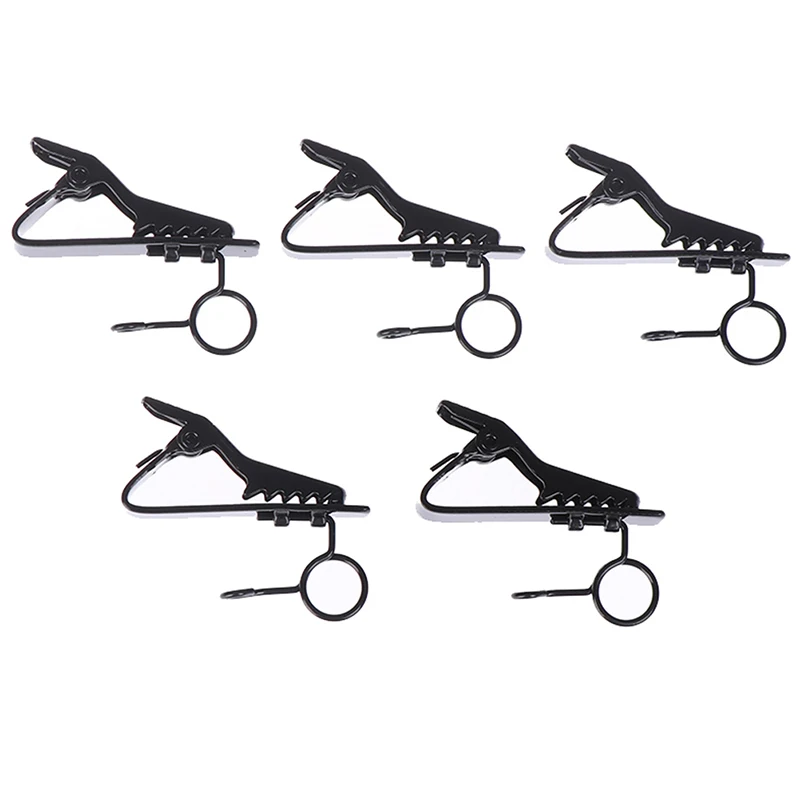 

5pcs New Microphone Iron Clip Tie Clip Mic Lapel Collar Clip Microphone Accessories