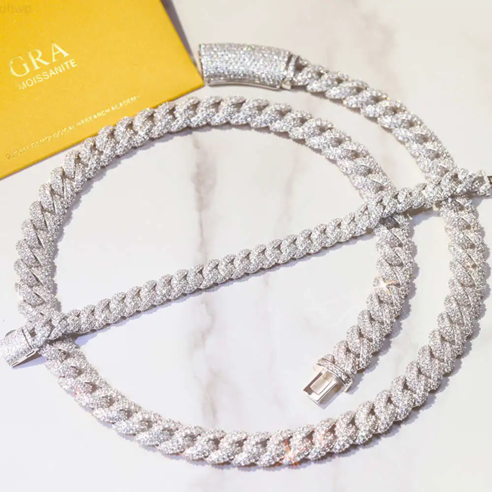 Цепочка Rts в стиле хип-хоп шириной 6/9/13 мм ожерелье из серебра 925 пробы с