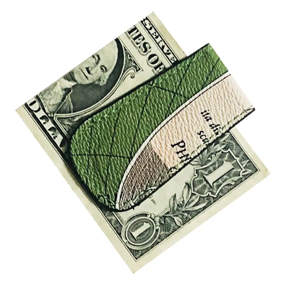 

Magnetic Money Cash Holder Faux Pattern Unisex I-clip Wallet Storage Leather Bag Clip Cash Map Clamp Mini Holder Quality High