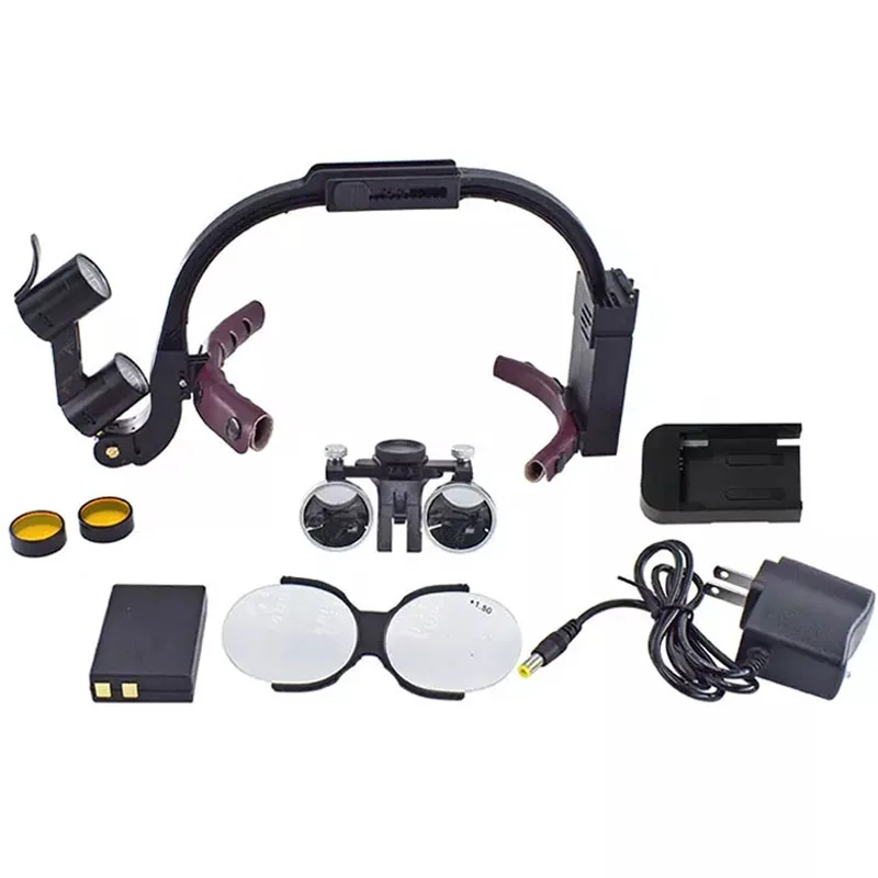 

Dentistry 2.5X/3.5X Dental Loupes With 5W Headlight Dental Binocular LED Headlight Medical Surgery LED Headlamp