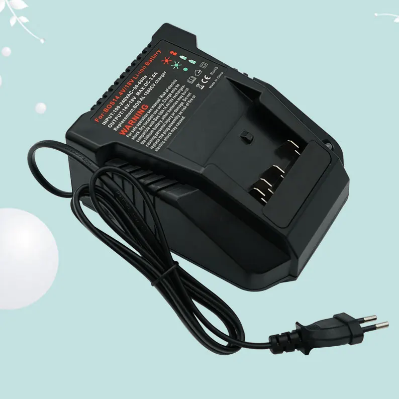 

Upgraded 3A lithium ion battery charger for Bosch 14.4V 18V bat609g bat618g bat609 al1860cv al1814cv al1820cv