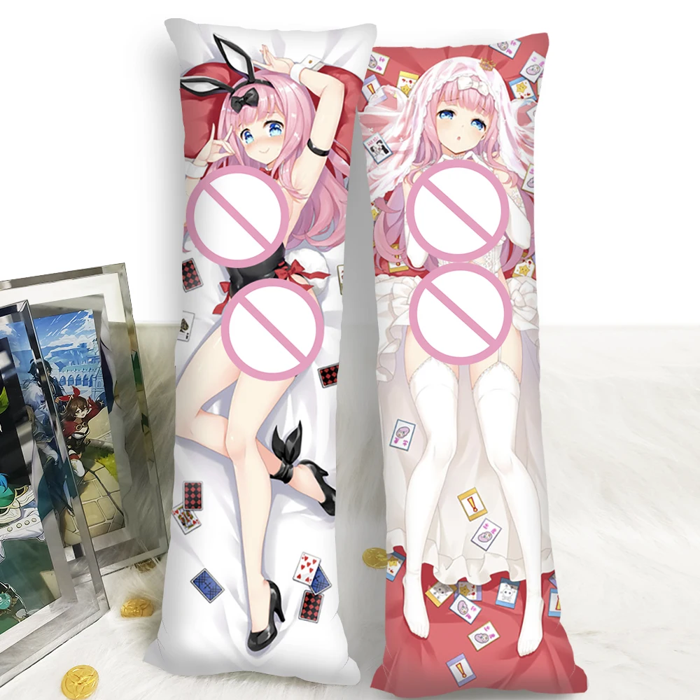 

Kaguya-Sama Love Is War Fujiwara Chika Dakimakura Hugging Body Pillowcase Game Bedding Room Long Pillow Case Cutomize Cover