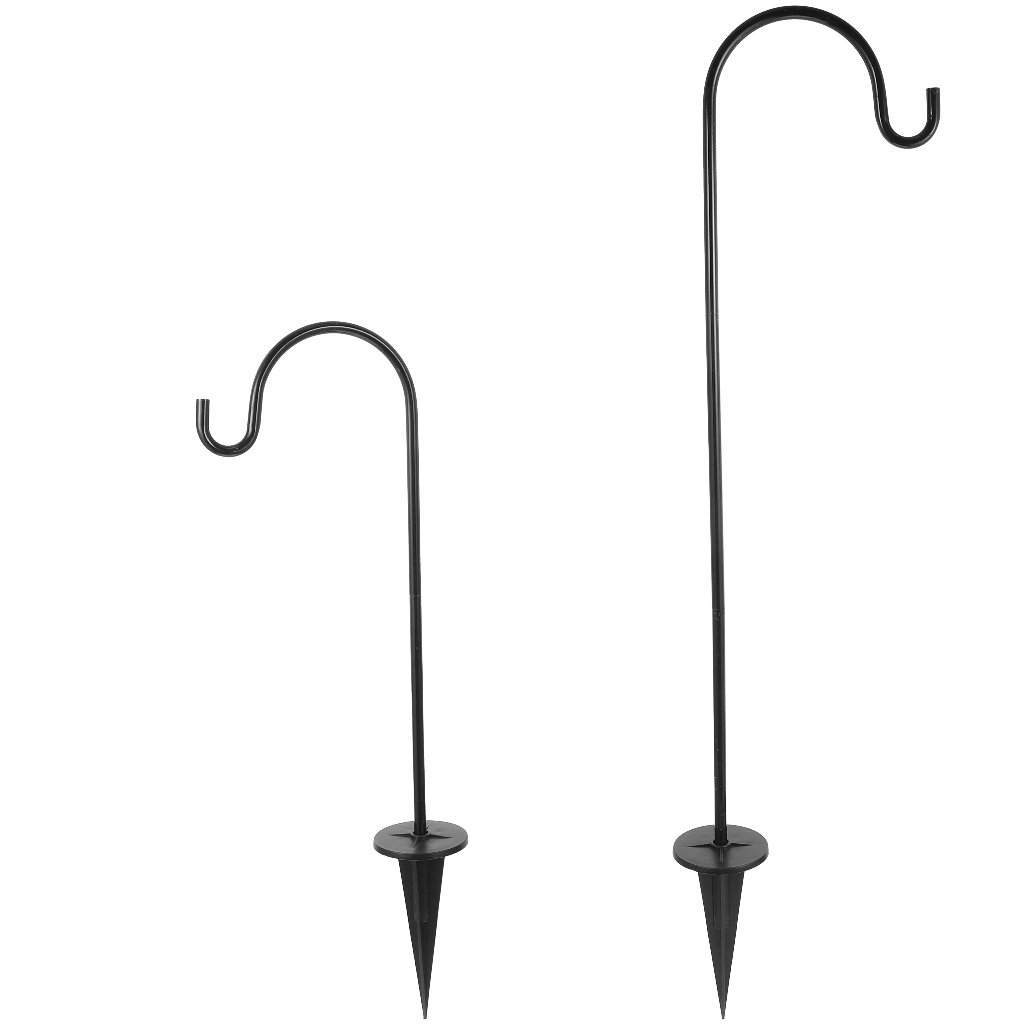 

2 Pcs Flag Stand Stylish Lantern Hook In-Ground Shepherds Iron Garden Outdoor Light Poles Rack Solar Lights
