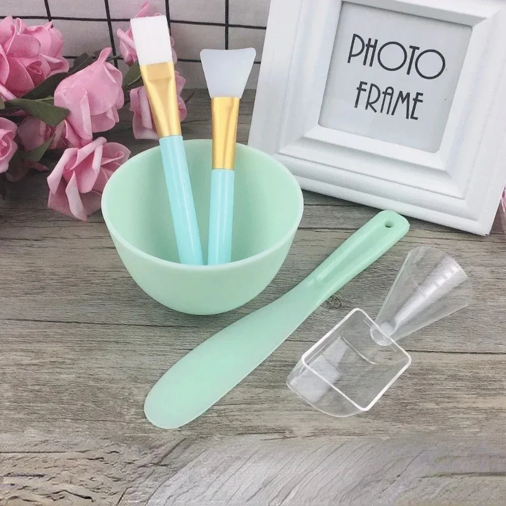 

5Pcs DIY Silicone Mask Bowl Set for Mask Mixing Makeup Brush Bowl Set Beauty Supplies Facial Skin Care Mask Mixing Makeup Tools
