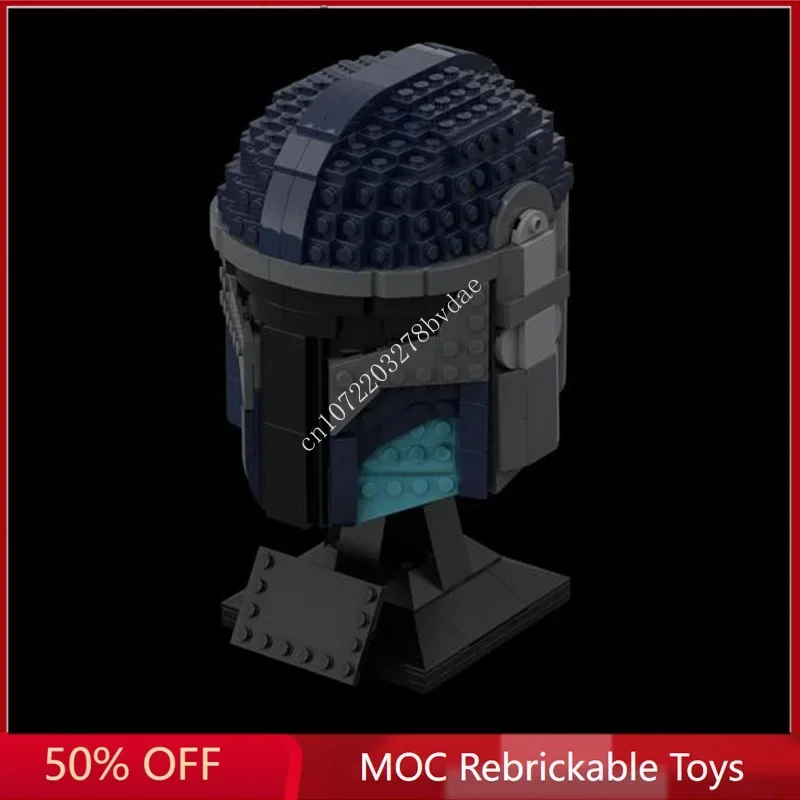 591 шт. звездный план MOC шлем Ragnar Vizsla космический корабль боевая модель