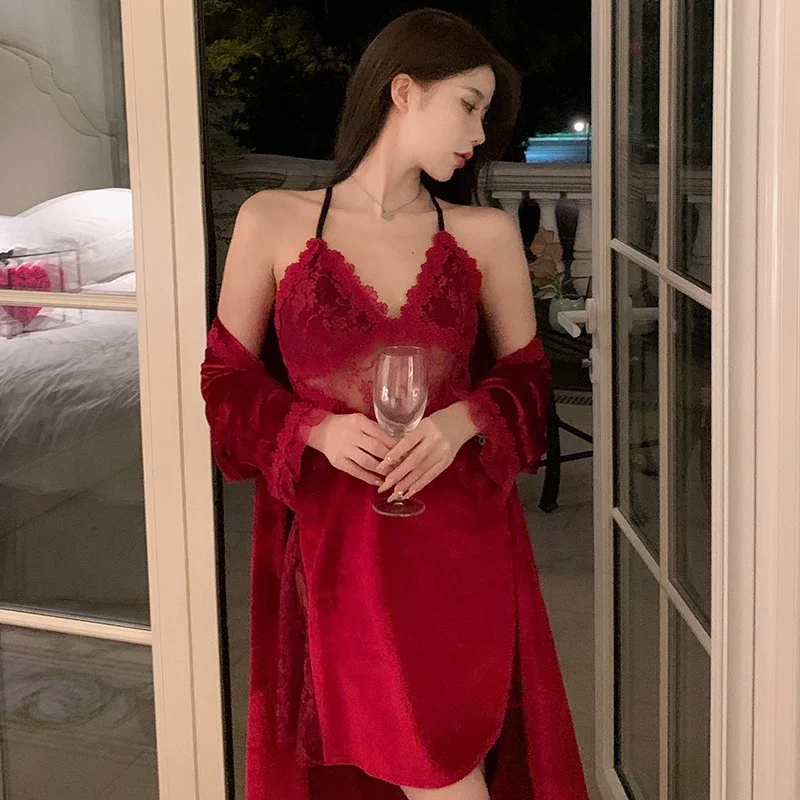 2 шт. женское бархатное нижнее белье с золотым бархатным утеплителем