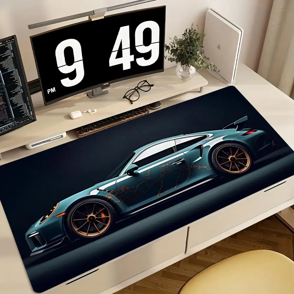 Фото Роскошный спортивный автомобильный коврик для мыши, нескользящий игровой коврик для мыши, геймерский коврик для киберспорта, игровой механический коврик для клавиатуры XXL, настольный коврик №2