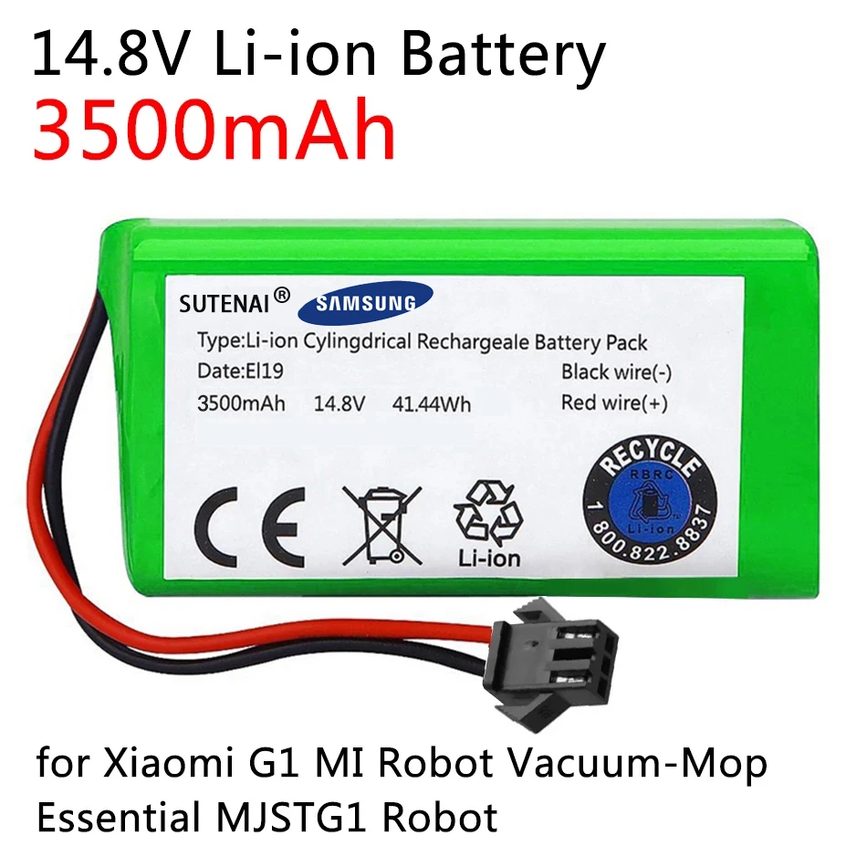 

NEW 14.8V 6800mAh 18650 Replacement Li-ion Battery for Conga Excellence 990 1090 Ecovacs Deebot N79S N79 Eufy Robovac 11S 12 15C