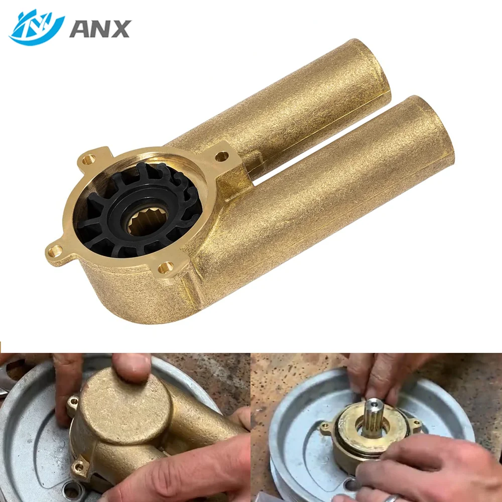 ANX Raw Water Sea Pump Impeller Housing with Impeller for Volvo Penta V6 and V8 Engines 4.3 Prior To 2005 Replaces Part 3858115