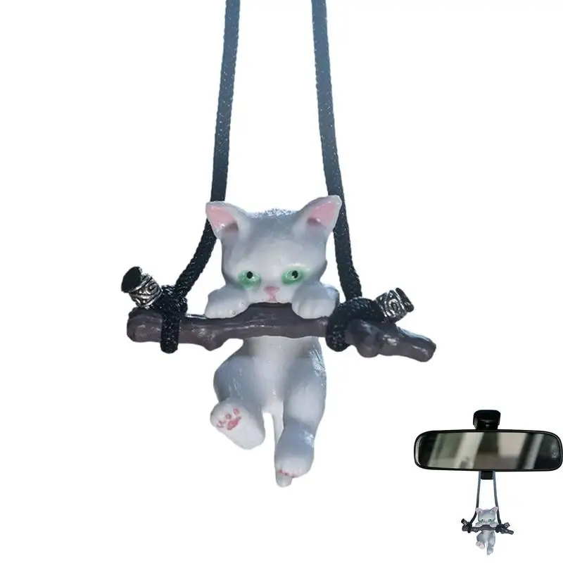 

Милая подвеска-качели в виде кота, автомобиля, креативная подвеска в виде милой кошки, Автомобильное Зеркало, подвесные аксессуары, подвеска