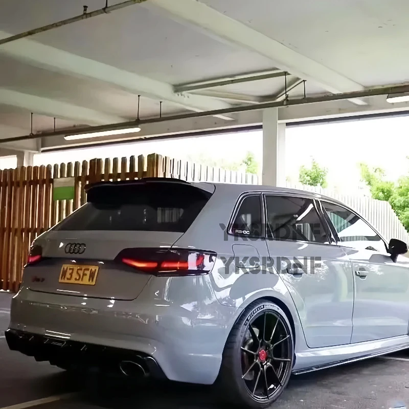 Фото Для Audi A3 S3 S-Line 8V Sportback Facelift 2016-2020 Не для RS3 Задний спойлер автомобиля Крышка заднего багажника багажника Спойлер на крышу Губа Тюнинг №4