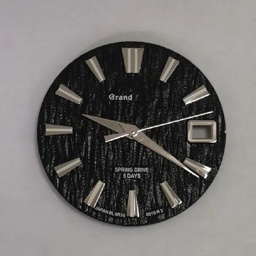 28.5MM dial watch accessory wave stripe mechanical diving dial green luminous for Japanese NH35/NH36/4R/7S movement