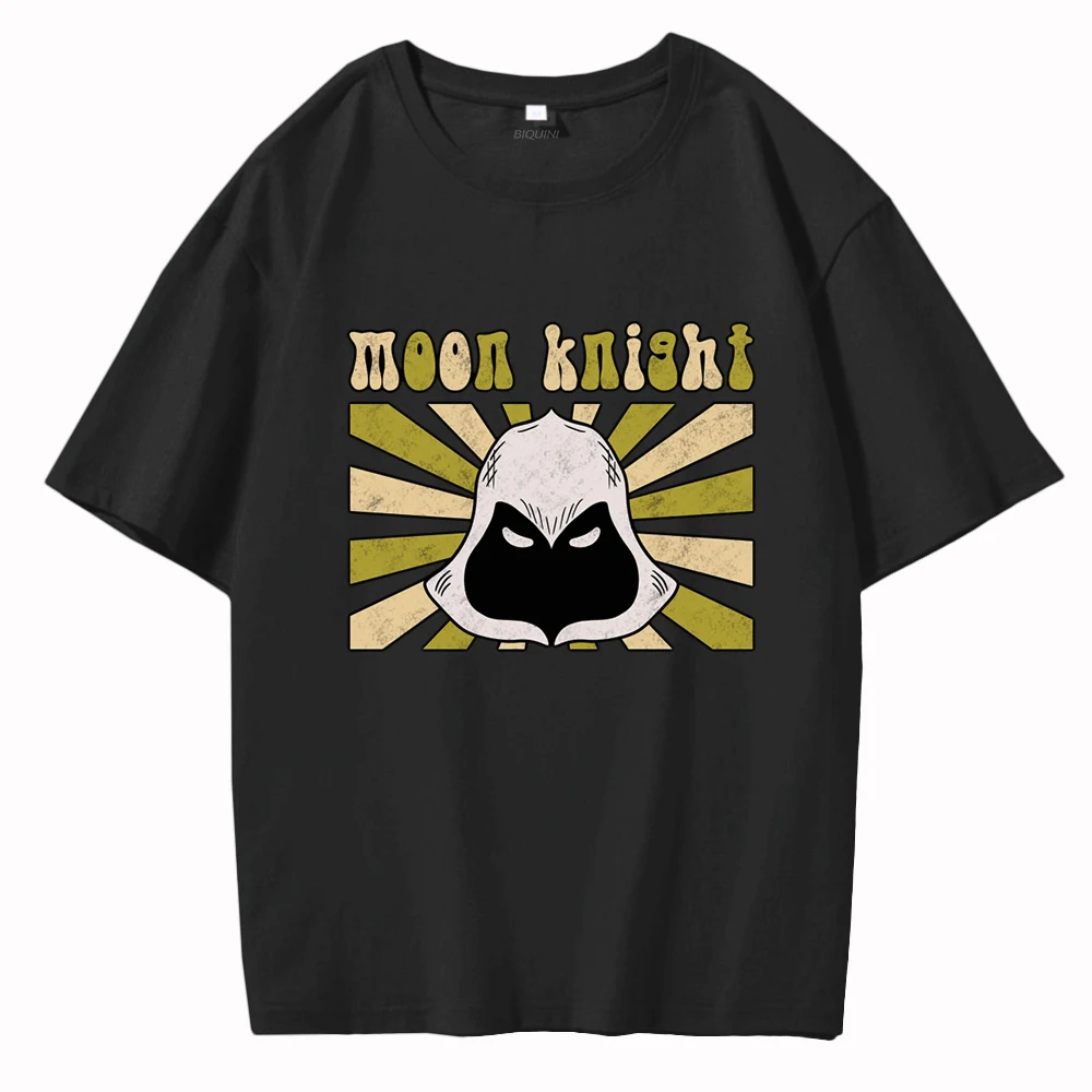 

Moon Knight Shirt Anime Silver Age Comic Books T Shirt Retro 90s Oversized 2022 Summer Pure Cotton Men Short Sleeve Print Causal