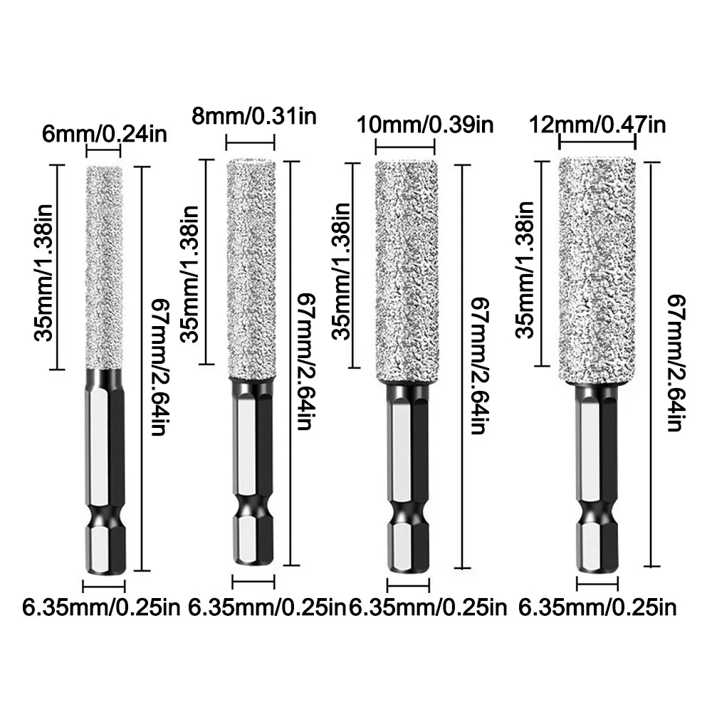 

Алмазное сверло 6/8/10/12 мм для керамики и гранита