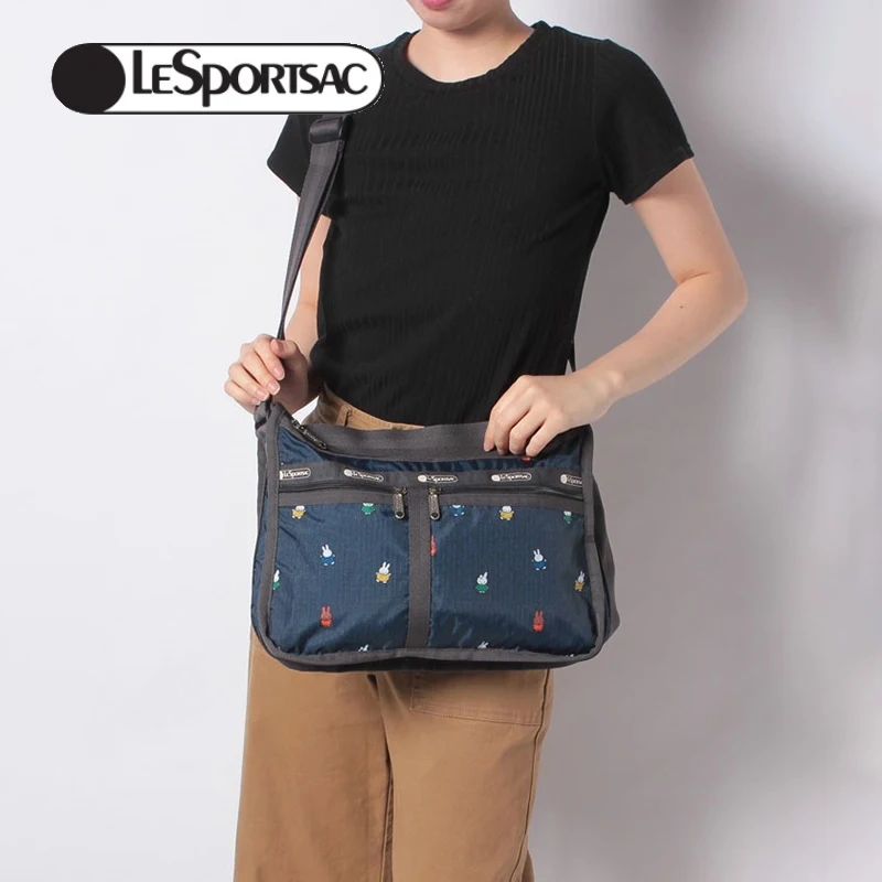 

Lesportsac Sanrio Hello kittys bag kawaii handbag cartoon print styling tote Messenger bags travel bag shoulder Bags Lady bags