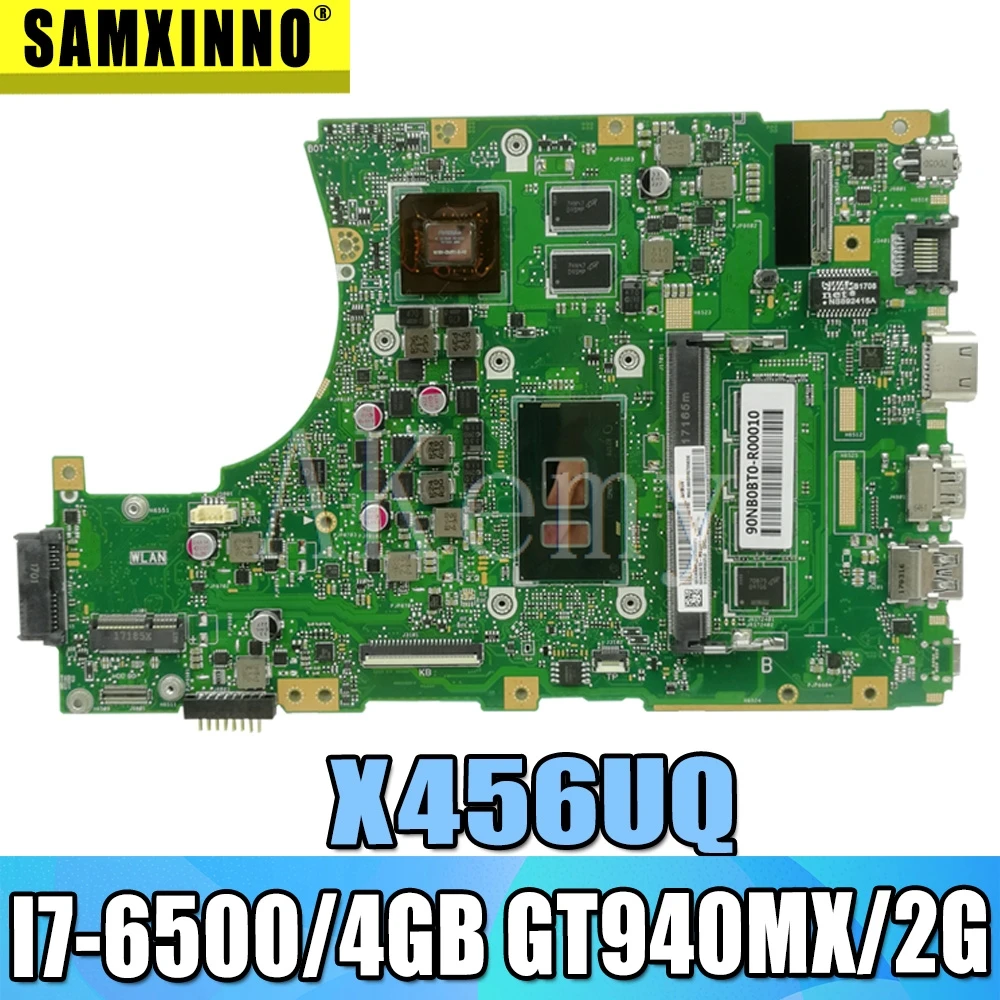 

Материнская плата Akemy X456UQ для ноутбука Asus X456U X456UQ X456UB X456UQK X456UV материнская плата 4GB-RAM I7-6500U GT940M DDR4
