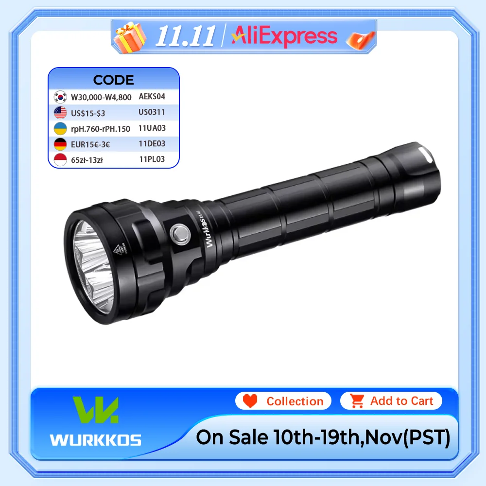 

Wurkkos DL40 Подводный фонарь