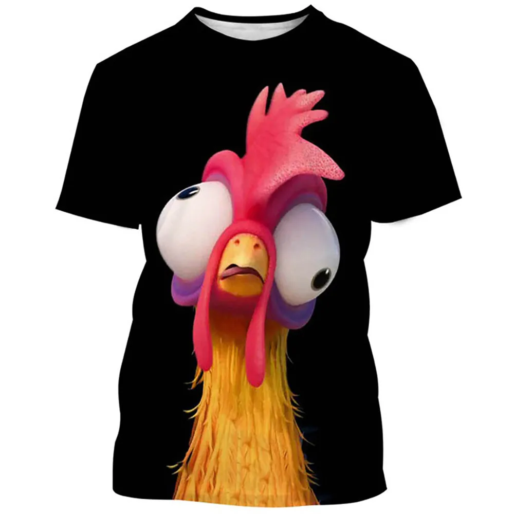 

Summer Fashion 3D Print Men's T-shirts Cute Chicken Tops Sweatshirt Mens Clothes Y2k Harajuku Oversized T-shirt Casual Hip Hop