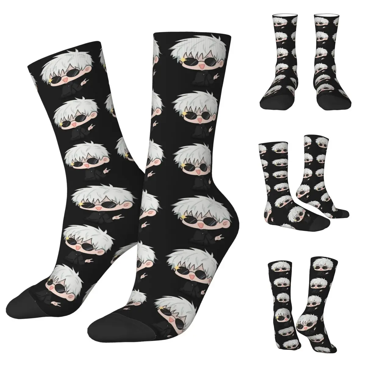 Японские носки манга годжо Сатору для мужчин и женщин с принтом ветрозащитные