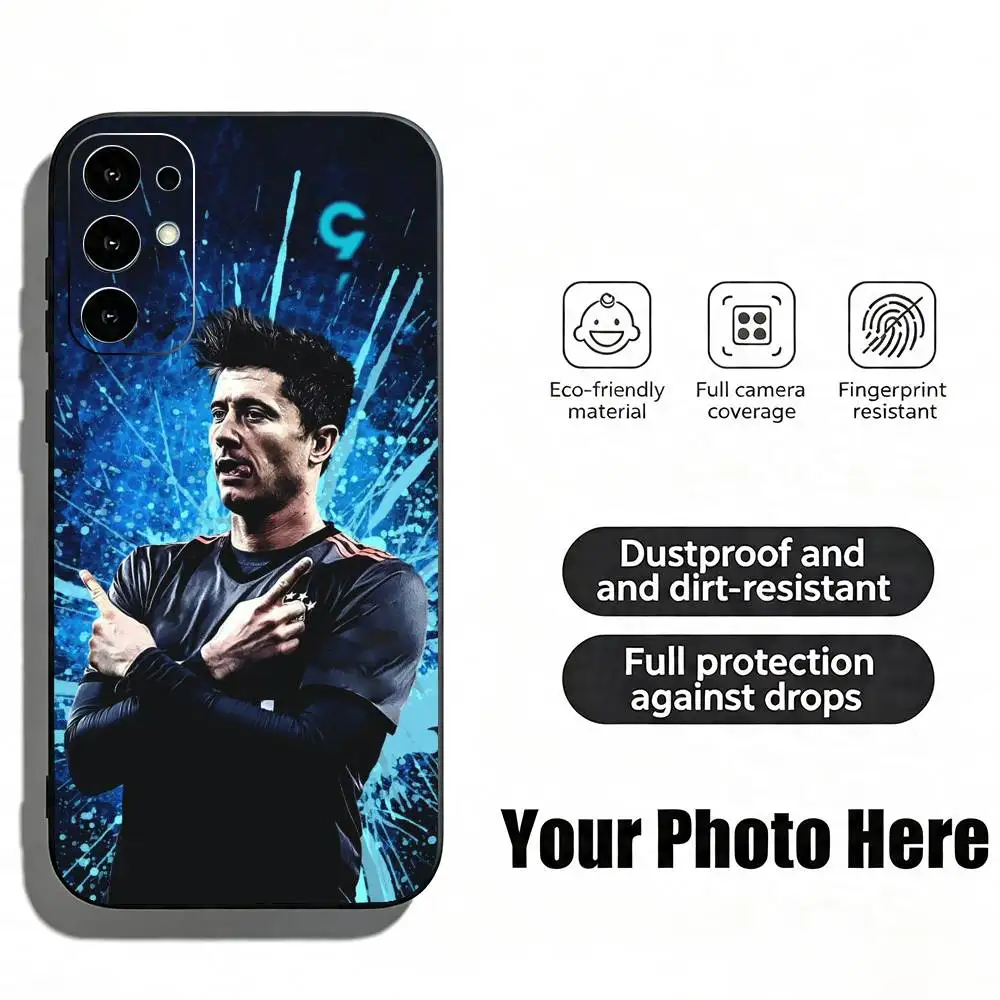 Фото Чехол для телефона Football R-Robert L-Lewandowski для Samsung S25, S24, S21, S22, S23, S30, Ultra, S20, Plus, Fe, Lite, Note, 10, черный №2