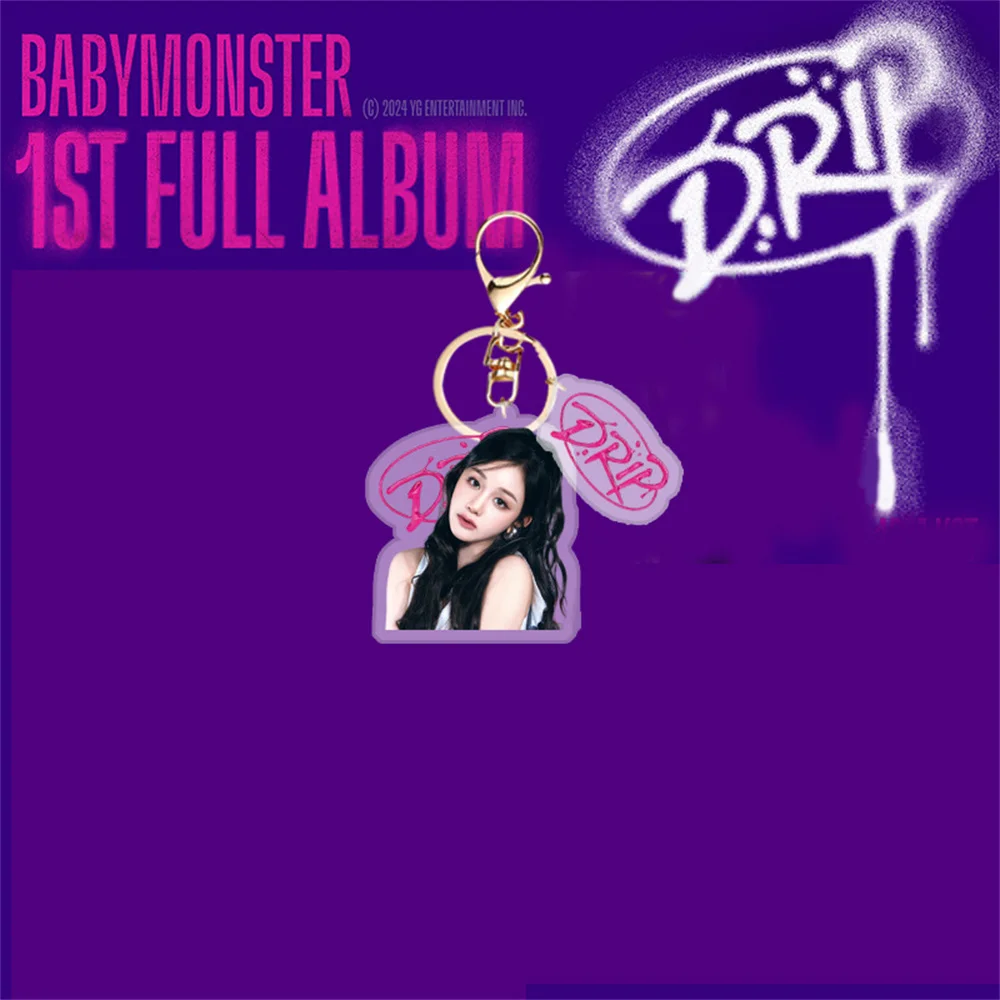 Kpop Babymonster новый альбом акриловый брелок рюкзак кулон RUKA PHARITA ASA AHYEON RAMI RORA CHIQUITA