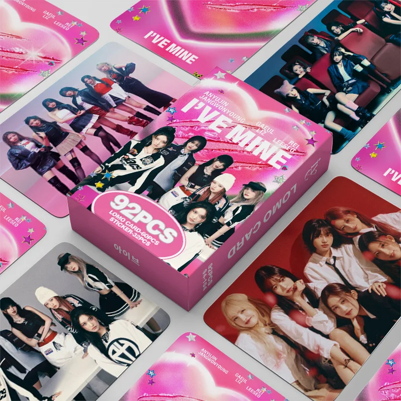 

92Pcs/Set Kpop IVE Girl Group Lomo Cards New Album I'VE MINE Print Card Poster HD Cute Collection Gifts Series Fans Gifts