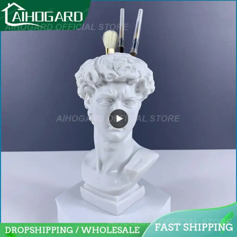 Креативная статуя скульптурный держатель для ручек из смолы портрет Давида