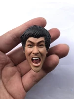 16 male soldier kung fu superstar bruce lee head carving sculpture model accessories fit 12 inch action figures body in stock