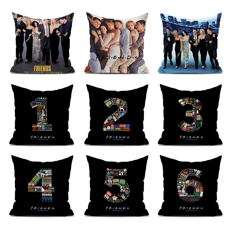

Pillowcase Friends Throw Pillows Pillow Cover Decorative Cushions for Sofa Pillowcases 50x50 Fall Decor Pilow Cases 45x45 Covers