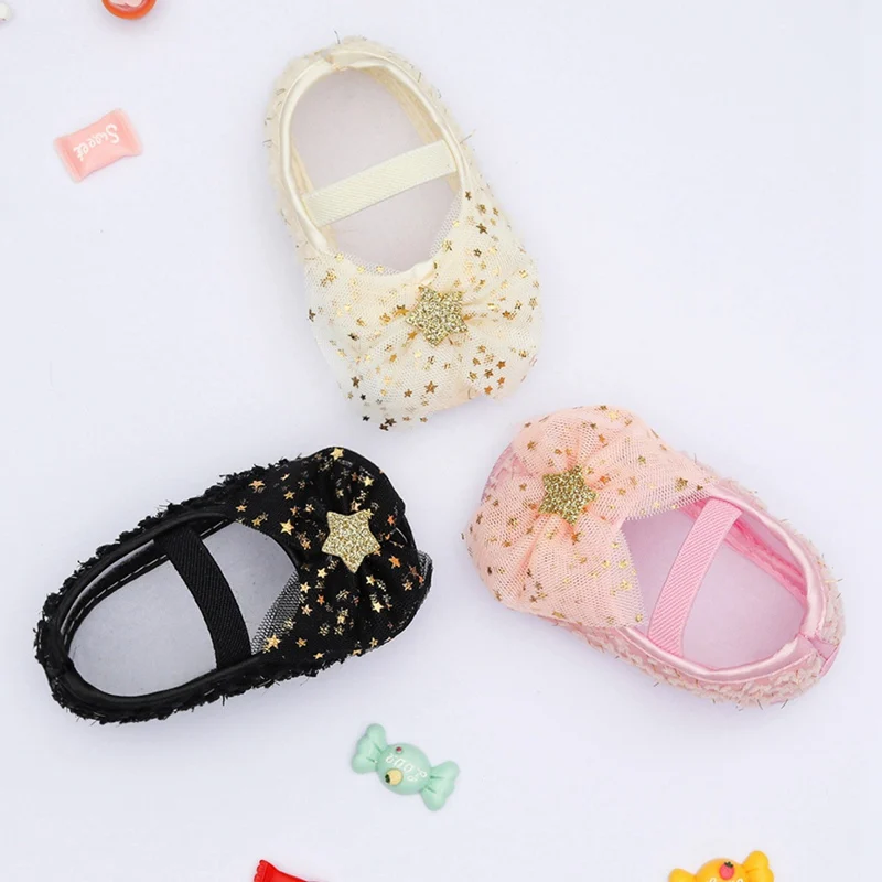 Маленькая девочка милая принцесса обувь Звезда Сетка Пряжа бант Женская мягкая