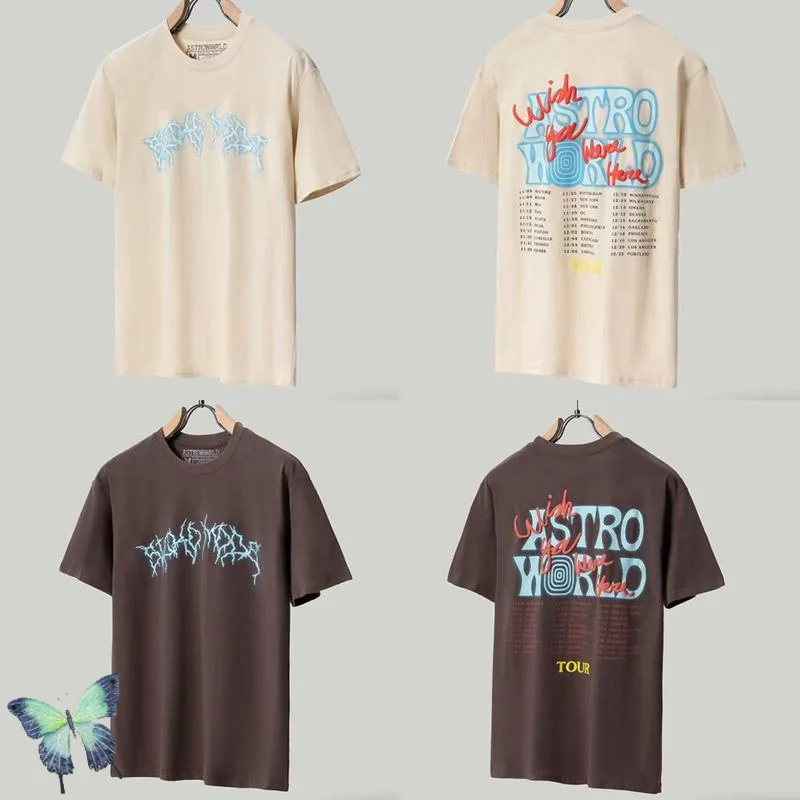 

Travis Scott Top Tee Lightning Letter High Quality Men Women Short Sleeve T-Shirt