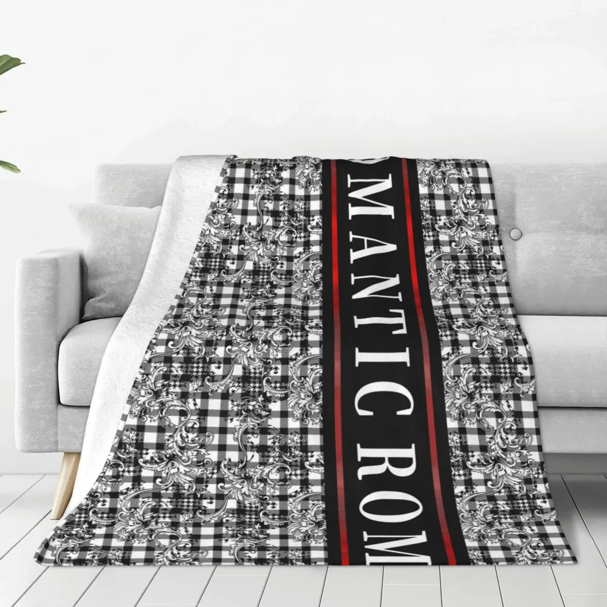 

Tartan Design Blanket Flannel Spring/Autumn check pattern joint Ultra-Soft Throw Blankets for Home Bedroom Bedspread
