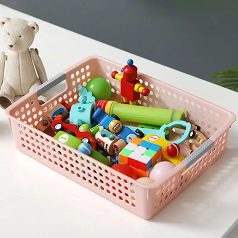 Foldable Cosmetic Storage Basket Blue/white/pink/green Multifunctional Storage Basket Storage Organizer Table Plastic Box Pp images - 6
