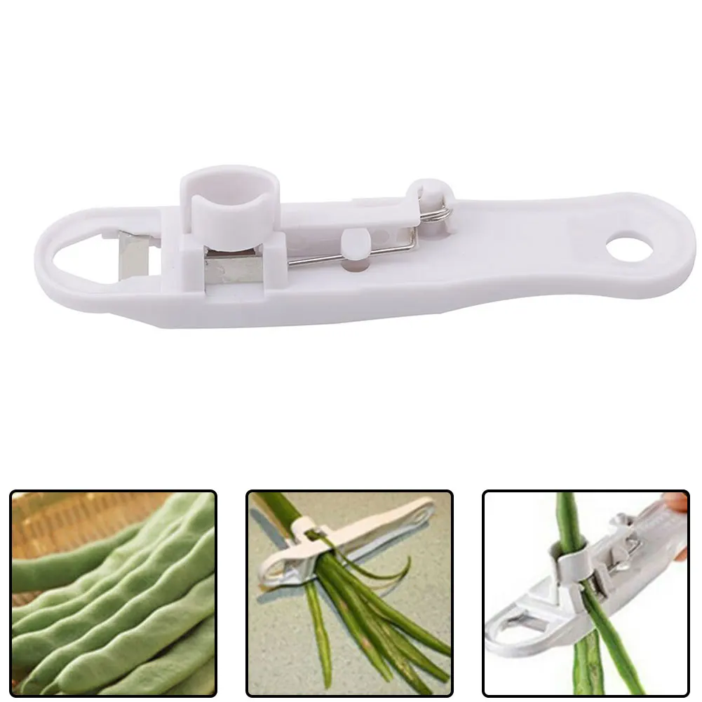 

Green Bean Slicer Cutters Cut Fruit Vegetable Stringer Peeler Removers For Easy Kitchen Gadgets Cozinha Kitchen Accessories