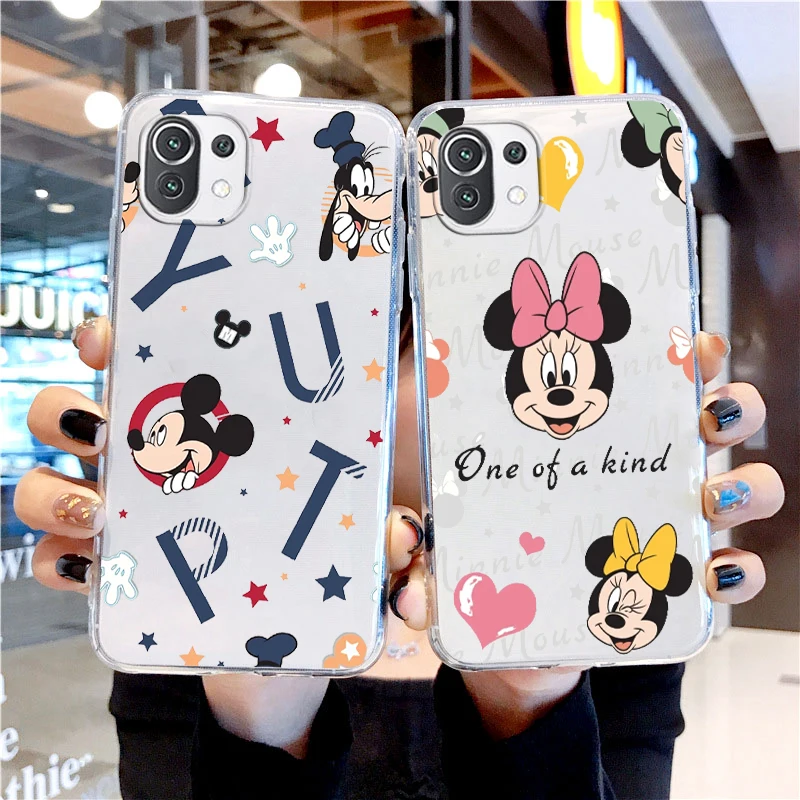 

Disney Minnie Daisy Transparent Phone Case For Xiaomi Mi 13 12T 12S 12X 12 11 11T 11i 10T 10 9 Pro Lite Ultra 5G