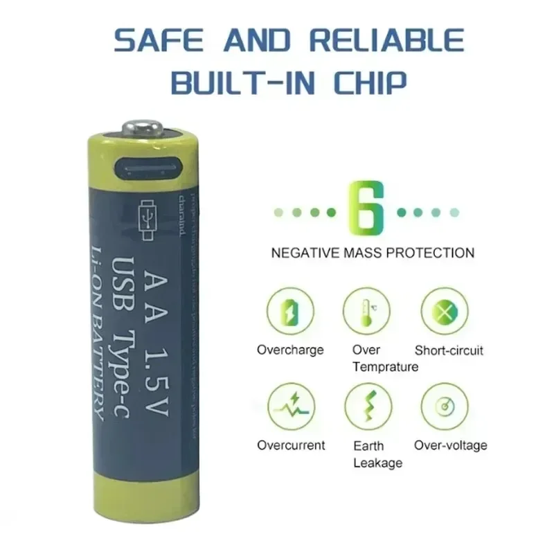 Литий-ионная аккумуляторная батарея USB Type-C для мыши пульта дистанционного