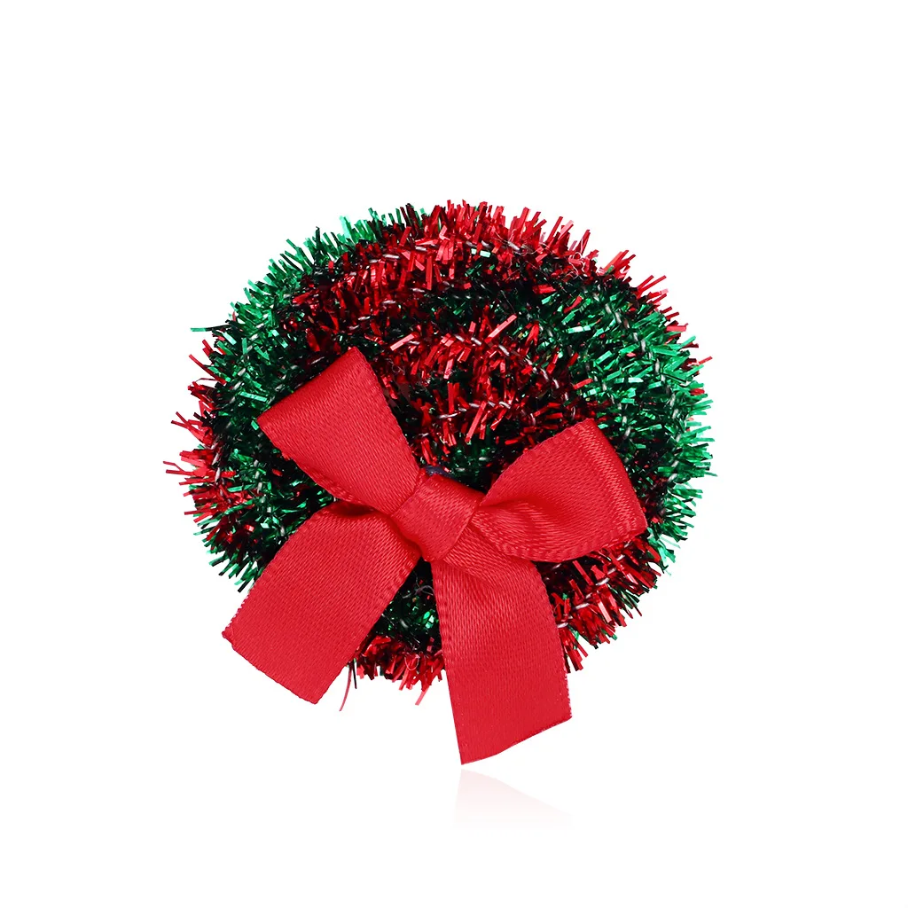 

TULX Handmade Felt Ball Bowknot Brooches For Women Scarf Clothing Accessories Winter Coat Brooch Pins Christmas Gifts