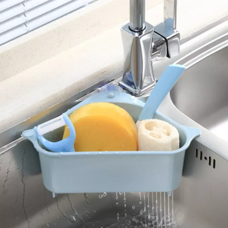 

2023NEW Gadgets Sink Strainer Drain Vegetable Fruit Drainer Basket SuctionCup Sponge Soap Shelf Kitchen Accessories Kitchen Tool