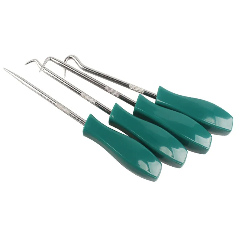 

4 шт., съемник сальника, комбинированный крючок, набор инструментов, уплотнительное кольцо, съемник прокладок, крючок для удаления, инструменты для авторемонта, инструменты для разборки