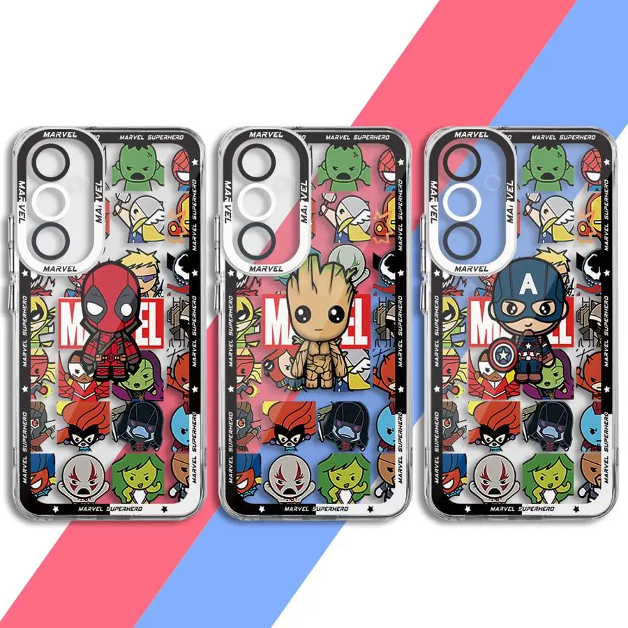 Чехол для телефона Marvel Groot Spiderman Samsung Galaxy A72 A52 A52s A12 A21s A71 A32 A22 5G A51 A50 A31 A50s прозрачный