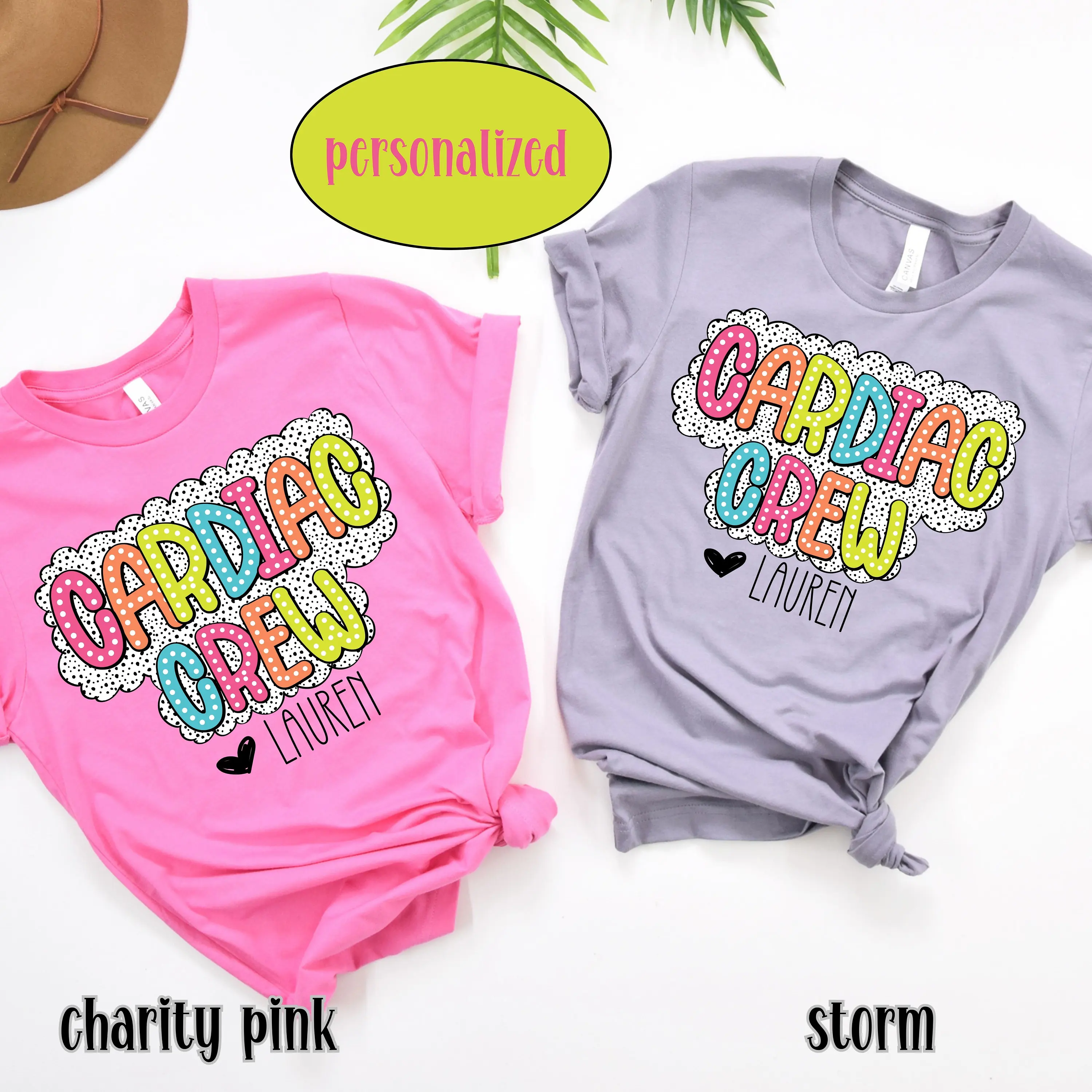 Персонализированная футболка с сердечно-сосудистым рисунком для медсестер