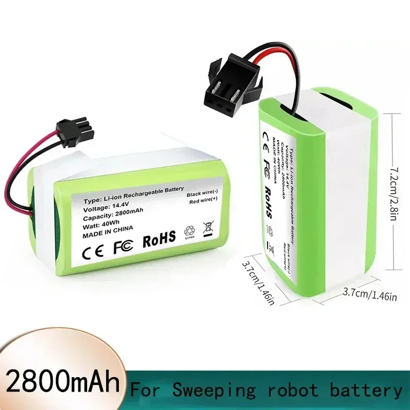 Аккумулятор INR18650 4S1P емкостью 2800 мАч для DEXP MMB-300 X500 X520 X600 Mamibot EXVAC660 EXVAC880