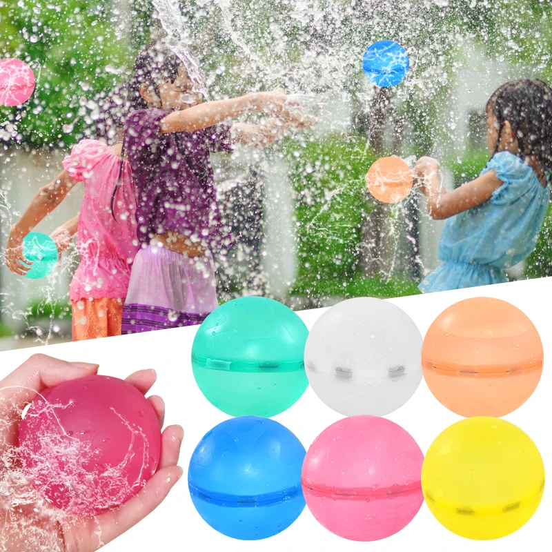 

Многоразовые водяные шары, быстрозаполняемый многоразовый водяной шар для детей, уличная Водяная бомба, игрушка для игр, 6/12 шт.