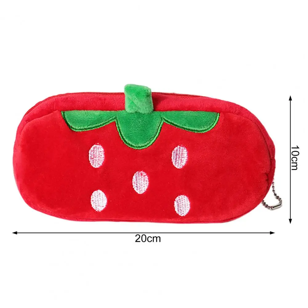 

Фланелевый пенал-клубника для школьных принадлежностей