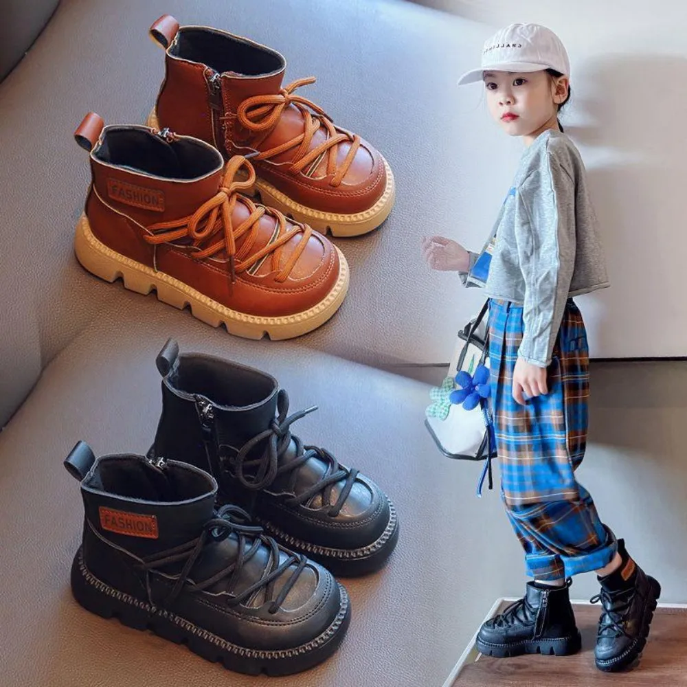 

Girls Martin Boots Children's Fashion Short Boots Girls Boots 2022 New Baby Spring And Autumn Black Single Boots Students