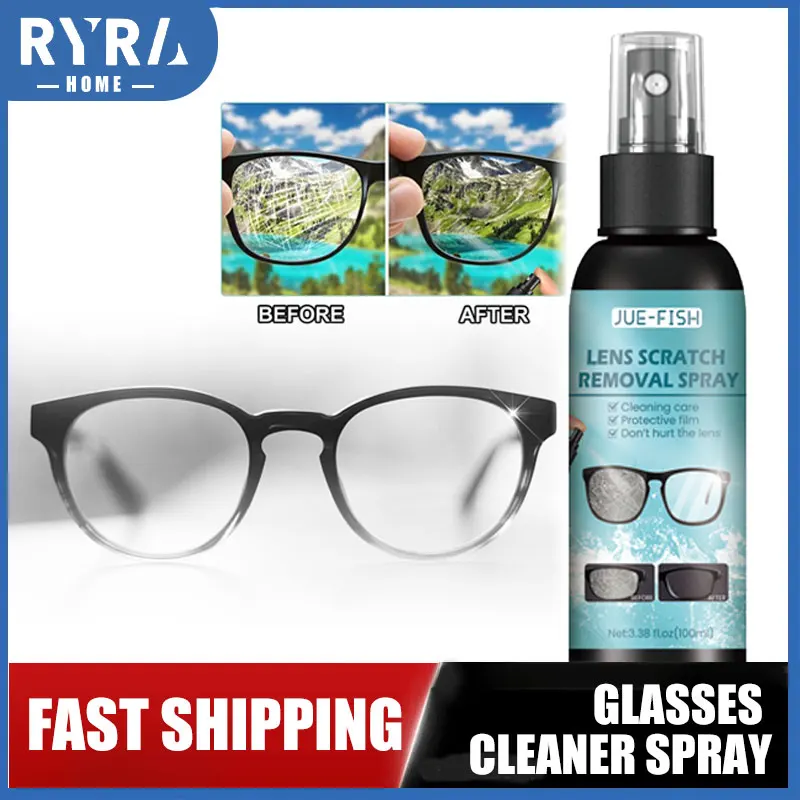 

100ml Glasses Lens Sprayer Agent Anti Fog Glasses Cleaner Spray Anti Misting Eyeglass Lens Scratch Removal Natural Lens Cleaner