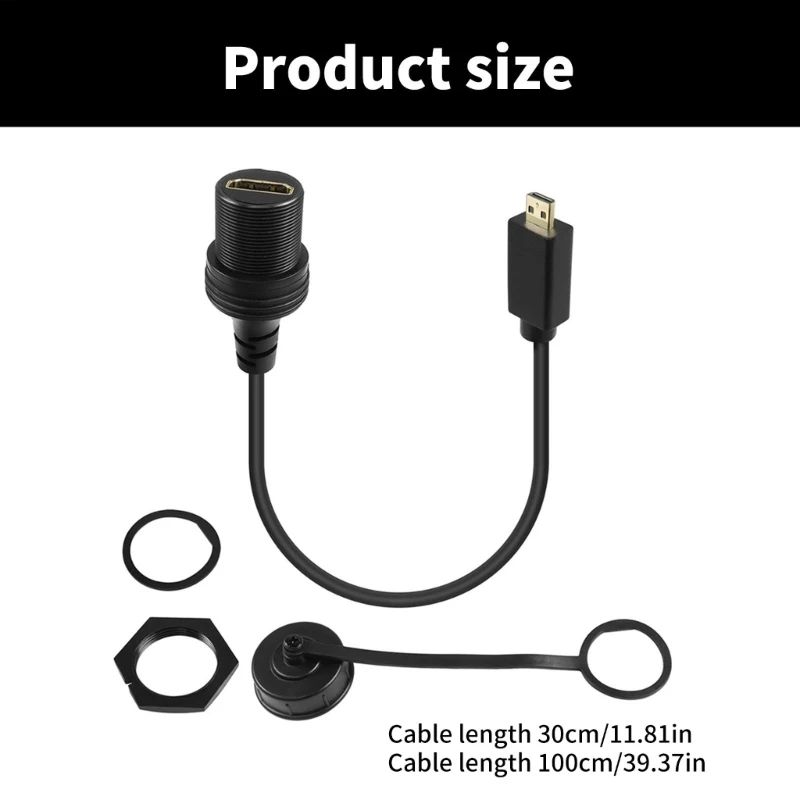 Кабель HDTV папа-мама HDMI2.0 для скрытого монтажа