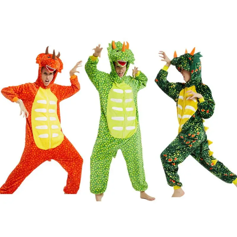 

Adult Animal Pajamas Hoodied Dinosaur Onesie Pajama Outfit For Adults Cosplay Accessories For Home Leisure Festival Parade