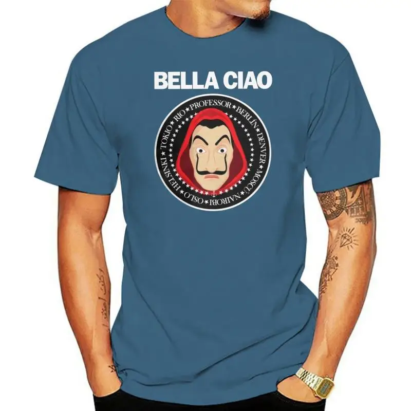 

La Casa De Papel T-Shirts Men Cool 100% Cotton Tees Round Neck Short Sleeve T Shirt Party Clothes