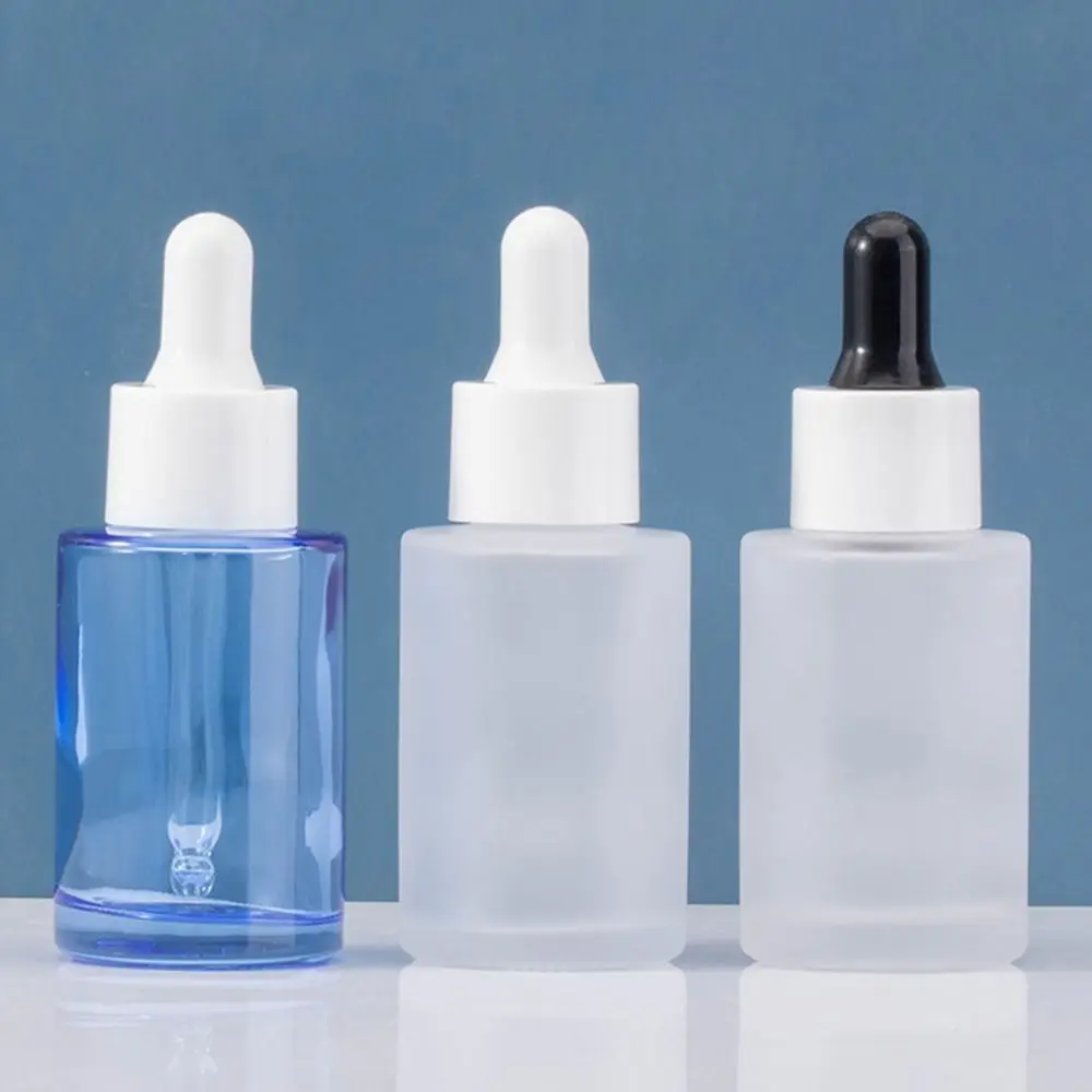 

30ml Bottle Tubestransparent Frosted Glass Aromatherapy Refillable Bottle For Essential Massage Oil Pipette Container Dropper